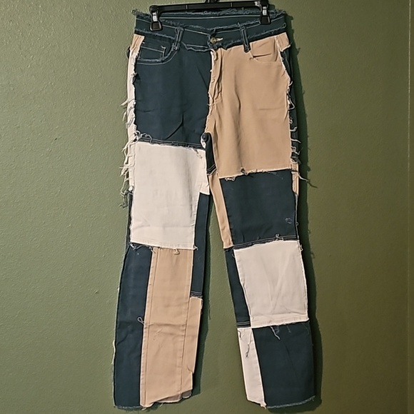 None Pants - Shein Patch Pants Women's Medium 5/7